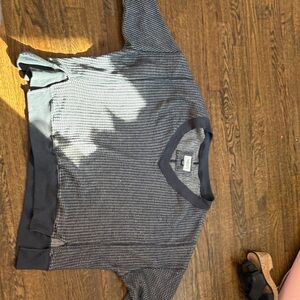 American Eagle Outfitters Gray V-Neck Sweater